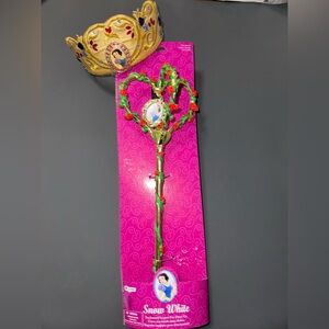 Snow White Enchanted Scepter/Wand and Tiara Set for Dress Up, Lillian Veron, NEW